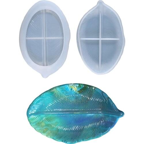 Silicone Mold Sweet Home Leaf storage tray Fluid Artist Making Epoxy Resin Molds Art Supplies Home DIY Accessory soap molds