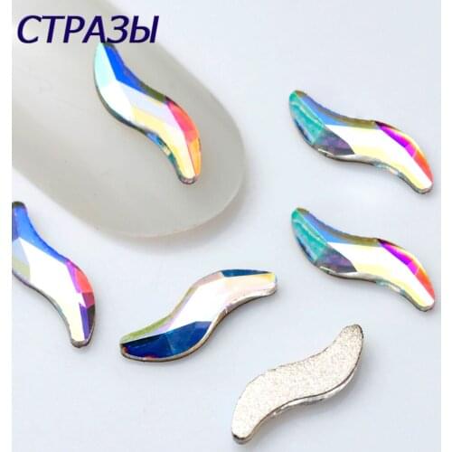 100pcs A2569 2x9mm Crystal Bling strass Nail Art Fashion Rhinestone For Nail Art Garment Shoes Craft Decoration