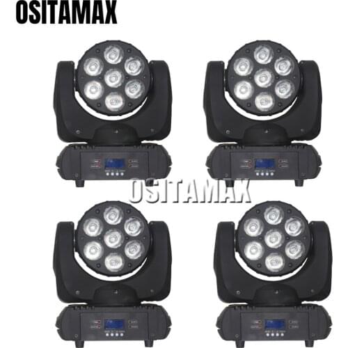 Mini RGBW Lyre LED 7x12w LED Beam Moving Head Light High Power Beam Light Disco Stage Lighting DMX512 Control for Party Show DJ