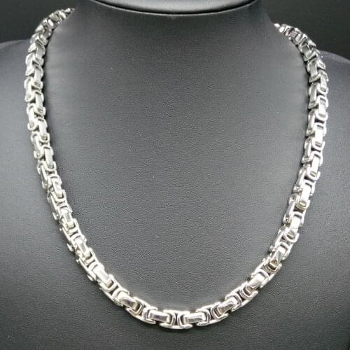 Tiasri 8mm 316L Stainless Steel Necklaces Bracelets for Men Women Byzantine Chain Friend Gift Punk Hip Hop Jewelry Wholesale