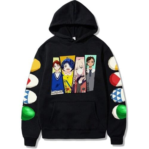 Wonder Egg Priority Hoodies Sweatshirt Japanese Anime Harajuku Aiohto Momoe Rika Neiru Hoodie Funny Friend Hoodie Sweatshirt