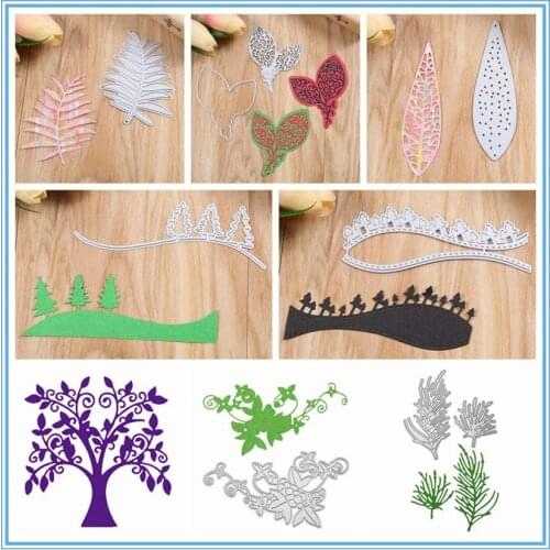 Plant Metal Cutting Dies Stencils Scrapbooking Album Paper Cards Craft Decoration DIY Handcraft Embossing Template New Die-Cut