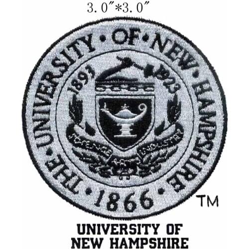The University of New Hampshire Seal 3"wide embroidery patch for embroidery ribbons/parche militar/gostisbehere