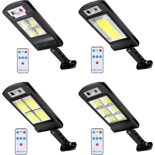 Waterproof Solar Street Light Human Motion Sensor Wall Light Remote Control Security Lighting Lamp Outdoor Garden Yard 2020Pop