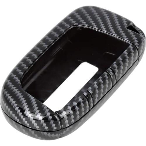 X AUTOHAUX TPU Car Smart Key Remote Flip Fob Cover Shell Protective Case for Jeep Carbon Fiber Pattern