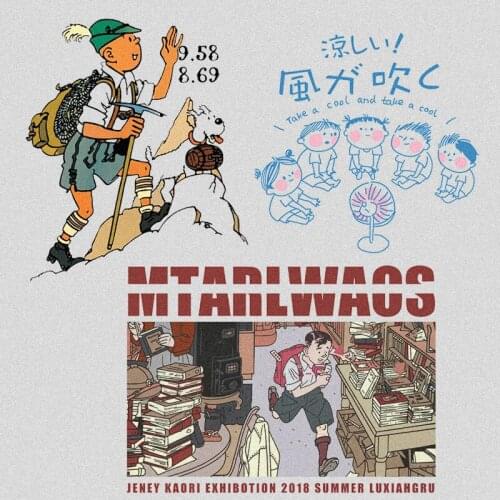 Japanese animation style character heat transfer stickers for ironing on clothes DIY decorative vinyl stickers washable patterns