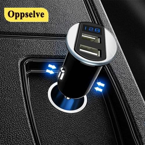 LED Display USB Phone Charger Car-Charger for Xiaomi Samsung For iPhone 12 Pro 7 8 Plus Digital Car Mobile Phone Adapter Charger