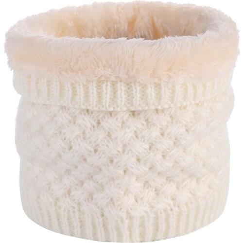 2021 New Knitted Scarf Neck Scarves Winter LIC Women Men Thick Fleece Inside Wool Collar Ring Scarf Elastic Knit Scarves Snood