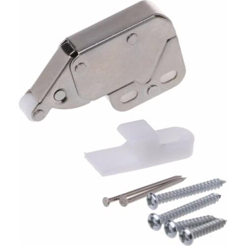 1 Set Mini Push Catch Latch Cabinets Anti-Theft Safety Cupboard Doors With Cross Keys 34 x 27mm
