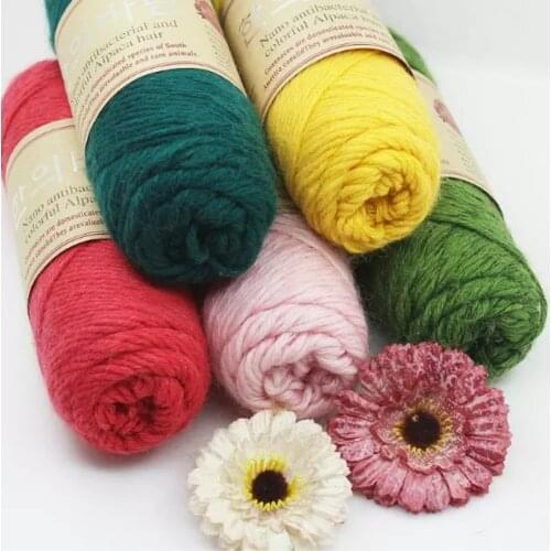 Hand Woven Stick Needle Thread Scarf Thread Coarse Wool Coat Thread Korean Woolen Alpaca Wool 100g/ball