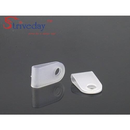 100pcs/bag Black White 3.3 U type line clamp Cable retention clips Type U Line deduction Cable Clips