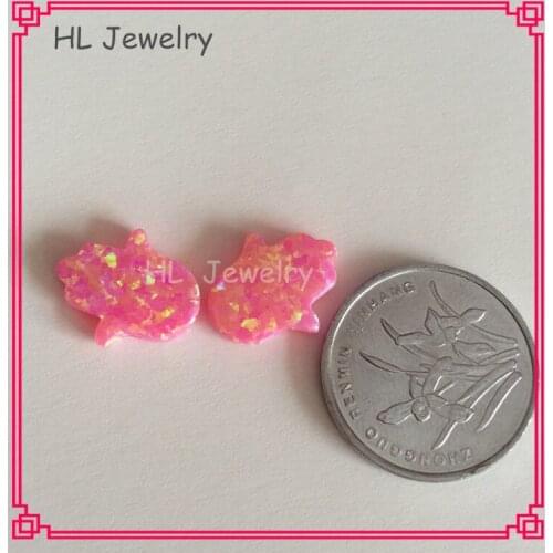 20PCS/Lot OP42 Royal Pink 11*13MM Synthetic Opal Hamsa Hand