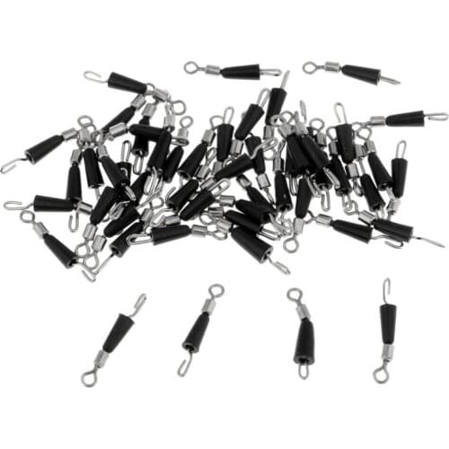 50Pcs Quick Change Fishing Barrel Bearing Swivels Sub-line Hook Device Fast Link Clip Lures Fishing Tackle Accessories Fish Tool