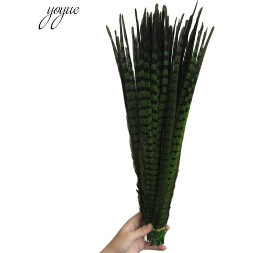 50Pcs/Lot 45-50CM Natural Green Pheasant Tail Feathers For Crafts High Quality DIY jewelry Wedding Decorations Pheasant plumes