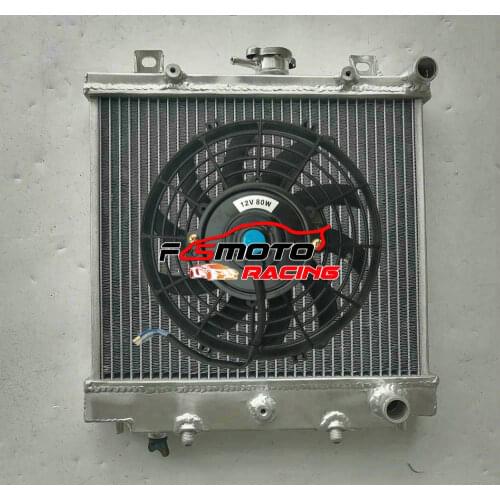 Aluminum Radiator For Nissan Pao 1989 1990 1991 AT Engine 1000 MA10S 1.0L Petrol & OR With FAN