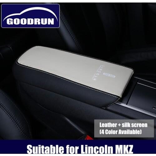 Car armrest cover For Lincoln MKZ Leather silk screen central control armrest box pad universal protactor accessories