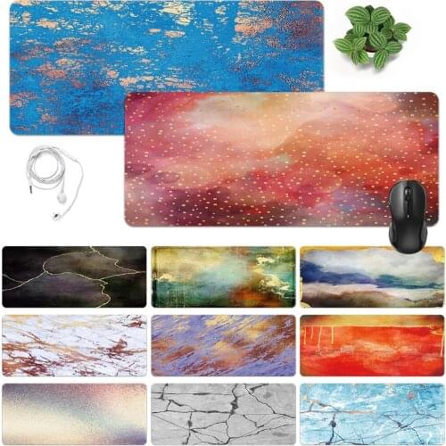 Gaming Mouse Pad Computer Mousepad Large Mouse Pad PU Leather Waterproof Mause Pads PC Desk Mat Keyboard Pad