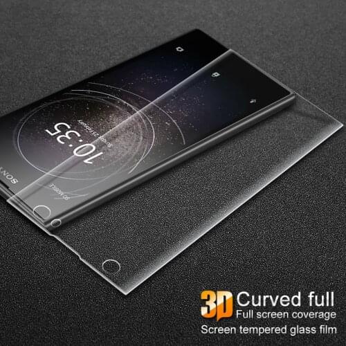 JGKK For Sony Xperia XA2 XA2 Ultra 3D Curved Full Coverage 9H Tempered Glass for Sony XA2 Ultra Screen Protector Protective Film