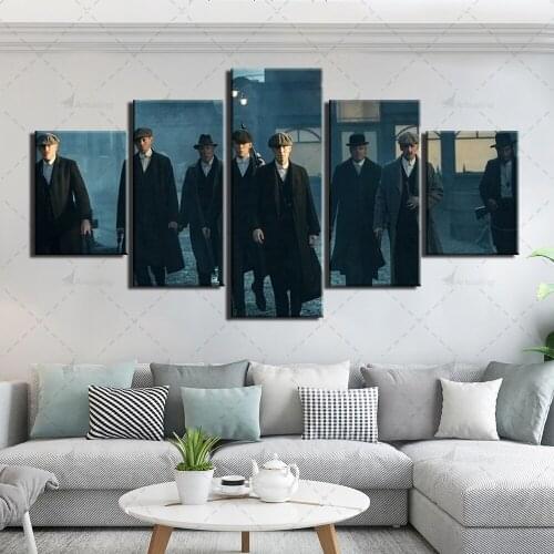 Painting On Canvas Wall Art HD Prints 5 Pcs Peaky Blinders Posters Movie Wall Picture for Living Room Modular Artwork Home Decor