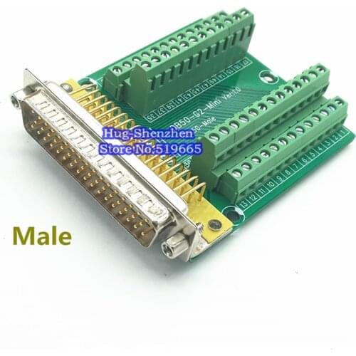 Terminal Block DB50 Adapter Terminal Adapter Plate Male terminal breakout PCB board