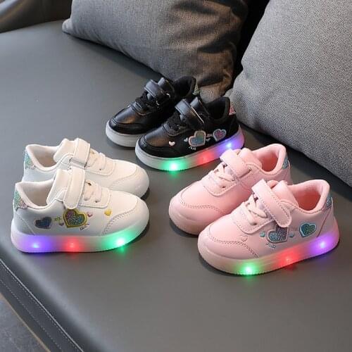 Size 21-30 Baby Led Shoes For Boys Girls Luminous Sneakers For Children Kids Shoes With Led Lights Non-slip Glowing Toddler Shoe