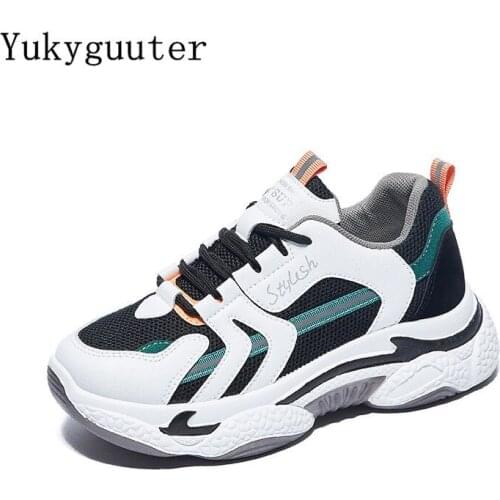 Sport Running Shoes Woman Outdoor Breathable Thick Sole Lightweight Athletic Mesh Sneakers Female Summer Height Increasing
