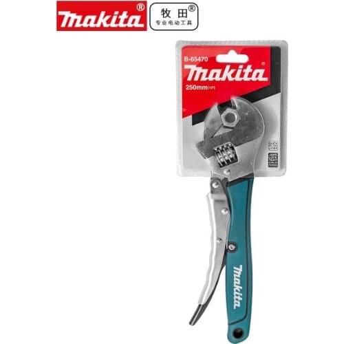 Makita Adjustable Lockable Pipe Wrench 250mm 10“ B-65470 B-65470C Quick Lever Multi-Function A Repaire Tools