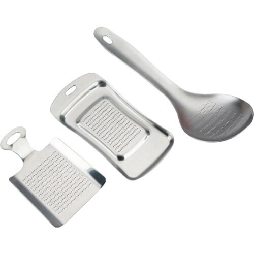 3pcs-set Stainless Steel Ginger Grinder Combo Set Kitchen Gadgets Wasabi Garlic Grinding Grating Household Ginger Garlic Set