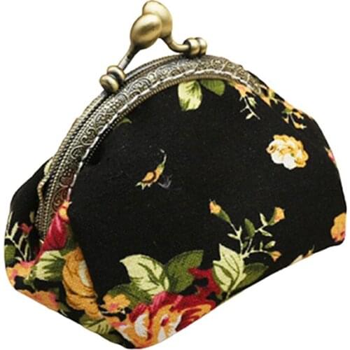 Mini purses Women Lady Retro Vintage Flower Small Wallet Hasp Purse Clutch Bag small coin purse monederos para monedas 2021