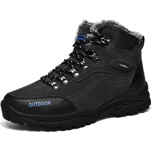 Outdoor Man Hiking Sport Shoes Hunting Tourism Mountain Shoes High Top winter Sneakers Durable Leather Breathable Tactical Boots