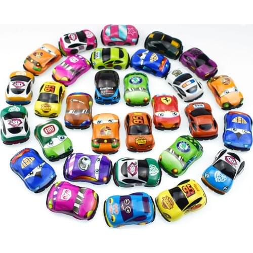 New Childrens Cute Cartoon Shape PVC Soft Shell Random Color Pull Back Car and Other Parent-child Interaction Toy