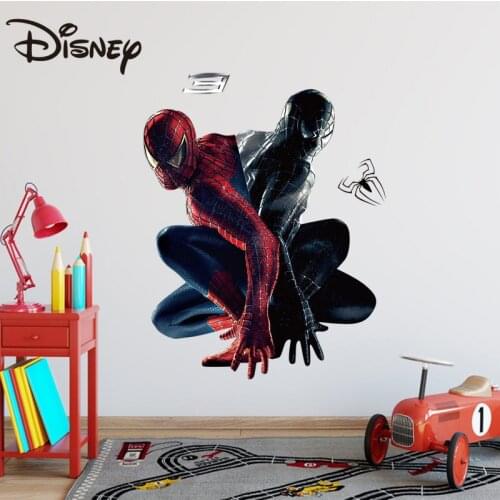 Disney Spiderman Cartoon Wall Stickers Childrens Room Bedroom Bedside Background Wall Decoration Self-adhesive Wall Stickers