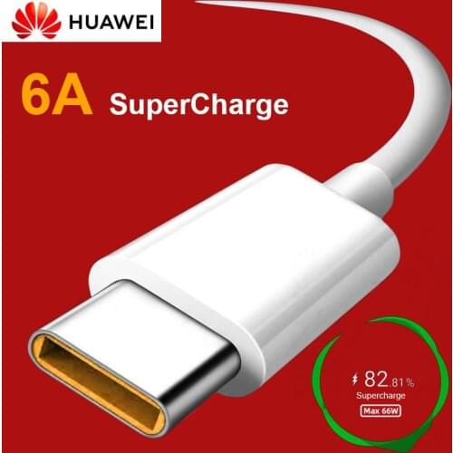 Original Huawei 6A Super charge Type C USB Cable 66W Charger Cable For P20 P30 P40 Pro Mate 30 40 Pro Nova 8 Se Honor 30 30S V30