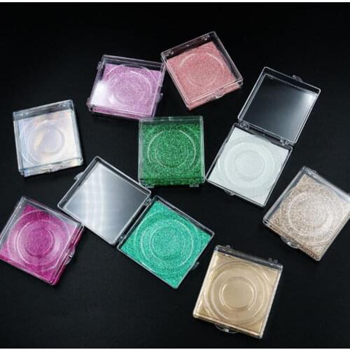 Plastic Portable Fake Eyelash Storage Box Clear Eyelash Packaging Case Candy Color Lash Storage Container Boxes Dropshipping