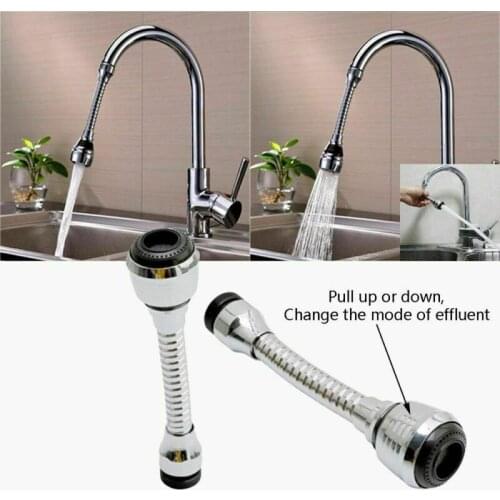 360 Degree Faucet Extender Swivel Plastic Tap Aerator Sink Mixer Faucet Nozzle Dual Sprayer Kitchen Tool Kitchen accessories