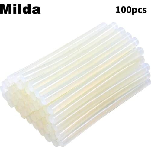 Milda 100 Pcs 7MM*100MM Clear Hot Melt Glue Sticks For Glue Gun Car Dent Paintless Hand Tools Ferramentas Auto Repair Tools