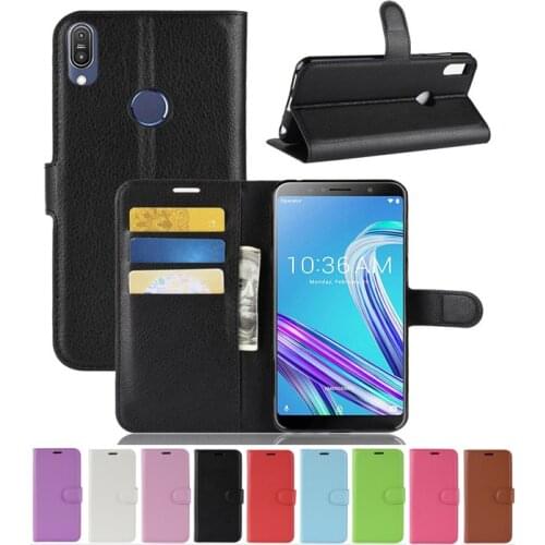 Luxury Wallet Case For Zenfone Max Pro M1 ZB601KL ZB602KL M2 ZB631KL Leather Filp Cover Phone Case For Zenfone Max M2 ZB633KL