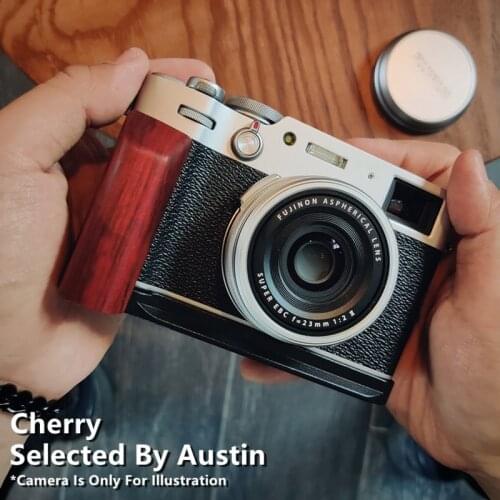 Hand Made Wood Bracket Quick Release L Plate For Fuji X100V Fujifilm Cherry