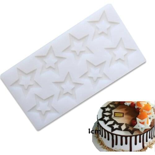 Hot DIY 3D Star Shape Silicone Mold Cake Decorating Tools Cupcake Silicone Mold Chocolate Mould Decor Muffin Pan Baking Stencil