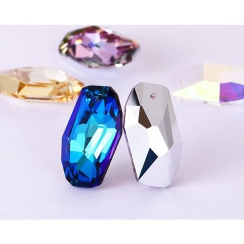 10x18mm Single Hole Rhinestones Strass DIY Art Crafts Crystal Stones Blue Color Glass Strass Necklace Accessories