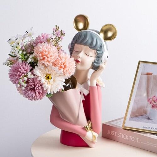 Light Luxury Bouquets for Girls, Nordic Living Room Porch TV Cabinet Home Decorations, Dining Table Room Furnishings