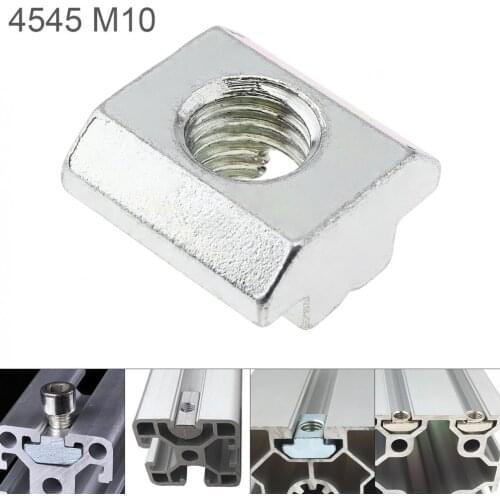 T nut Slider 1PCS M10 for 45 Series Slot T Nut Sliding T Nut Hammer Drop In Nut Fasten Connector 4545 Aluminum Extrusions