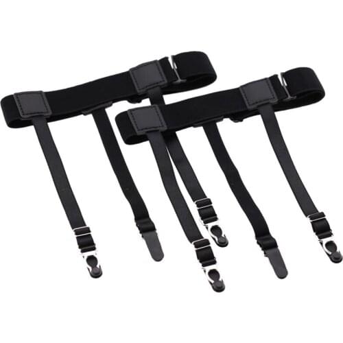 1 Pair Nylon Belt Thigh Ring Leg Garter Belt Unisex Shirt Mens Shirt Anti-Wrinkle Non-slip Shirt Clip Sexy Comfortable Harness