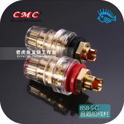 1pcs/2pcs Audio terminal hifi fever grade CMC 858-S-G Banana female socket pure copper gold plated speaker terminal