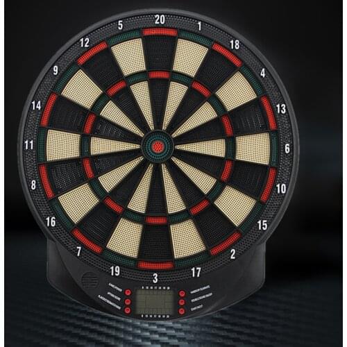 15 Inch Electronic Darts Board Set LCD Display Automatic Score Dart Plate Scoring Board With Voice 27 Games With 6pc Soft Darts