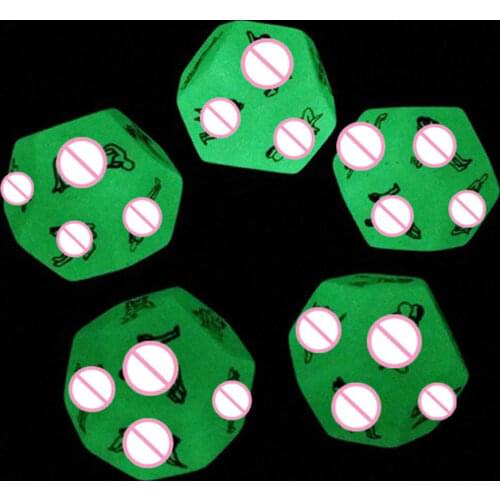 1pice 12 Side Erotic Craps Sex Dice 1 PCS Glow In The Dark Erotic Dice Night Lights Love Dice of Sex Fun Toys Noctilucent