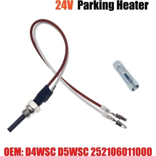 252106011000 24V Car Truck Parking Heater Ceramic Glow Pin Glow Plug + Wrench Fits Eberspacher Hydronic D4WSC D5WSC