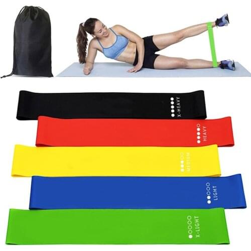 5Pcs/Set Fitness Natural Latex Loop Resistance Bands Rubber Elastic Yoga Bands Pilates Sport Training Gym Home Workout Equipment
