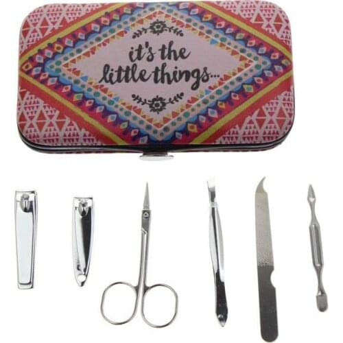 6Pcs/Set AliExpress Fast Shipping Professional Manicura Manucure Small Manicure Set Include 1Pcs Nail Scissor 2Pcs Nail Clipper