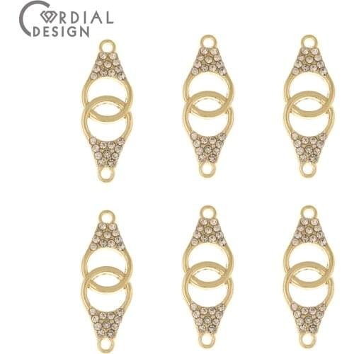 Cordial Design 100Pcs 9*25MM Jewelry Accessories/Rhinestone/Connector/DIY Making/Jewelry Findings & Components/Hand Made